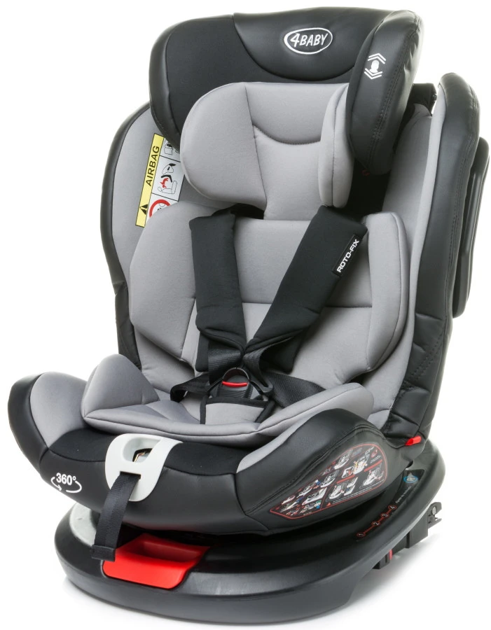 4Baby Roto-Fix Black 360º 0-36 Kg Isofix Autostoel 7 4Baby Roto-Fix Black 360º 0-36 Kg Isofix Autostoel - Afbeelding 5