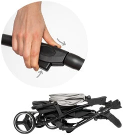 Babygo Basket Grey Melange Wandelwagen Incl. Autostoel 64012 -Bekend Babyartikelen Winkel Babygo Basket Grey Melange Wandelwagen 6402 4 1