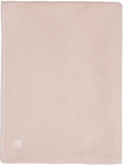 Jollein Basic Knit Pale Pink / Fleece 75 X 100 Cm Wiegdeken 517-511-65310 -Bekend Babyartikelen Winkel Jollein Basic Knit Pale Pink clipped rev