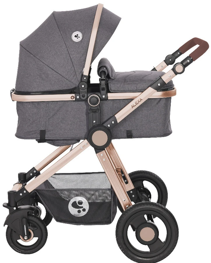 Lorelli Alexa Luxe Black 3-in-1 Combi Kinderwagen Incl. Autostoel 1002129-2186 4 Lorelli Alexa Luxe Black 3-in-1 Combi Kinderwagen Incl. Autostoel 1002129-2186 - Afbeelding 2