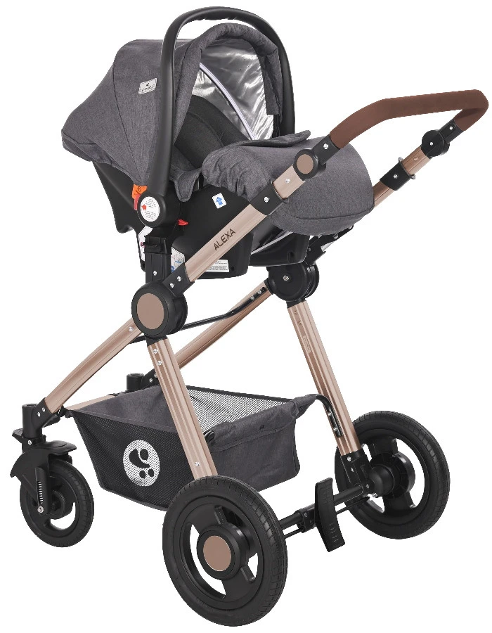 Lorelli Alexa Luxe Black 3-in-1 Combi Kinderwagen Incl. Autostoel 1002129-2186 11 Lorelli Alexa Luxe Black 3-in-1 Combi Kinderwagen Incl. Autostoel 1002129-2186 - Afbeelding 9