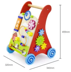 Viga Activity Walker Multicolor Houten Loopwagen 50950 -Bekend Babyartikelen Winkel Viga Activity Walker Multicolor Houten Loopwagen 50950 7