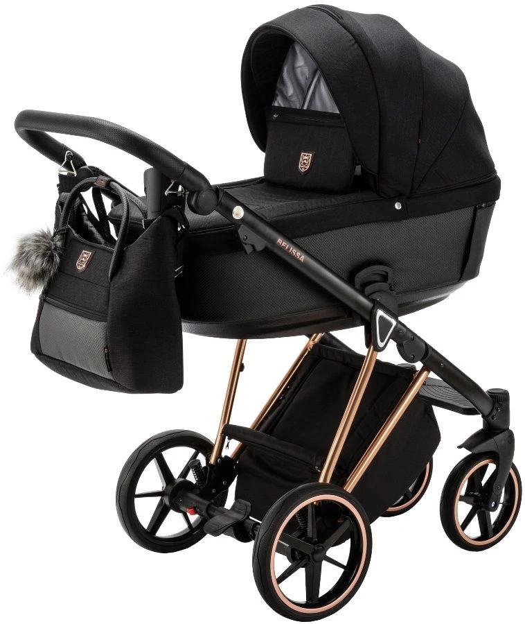 Adamex Belissa Special Edition Black/Rose 2-in-1 Kinderwagen PS-571 3 Adamex Belissa Special Edition Black/Rose 2-in-1 Kinderwagen PS-571