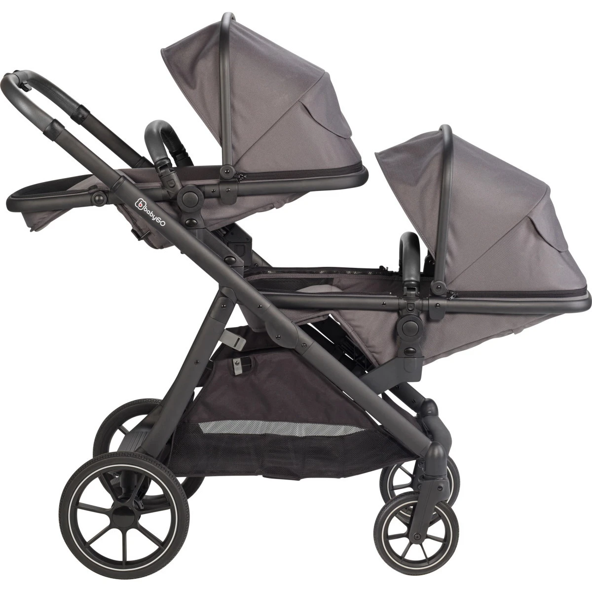 Babygo Duo Mega Grey Tandem Kinderwagen Incl. 2 Autostoelen 78001 8 Babygo Duo Mega Grey Tandem Kinderwagen Incl. 2 Autostoelen 78001 - Afbeelding 6