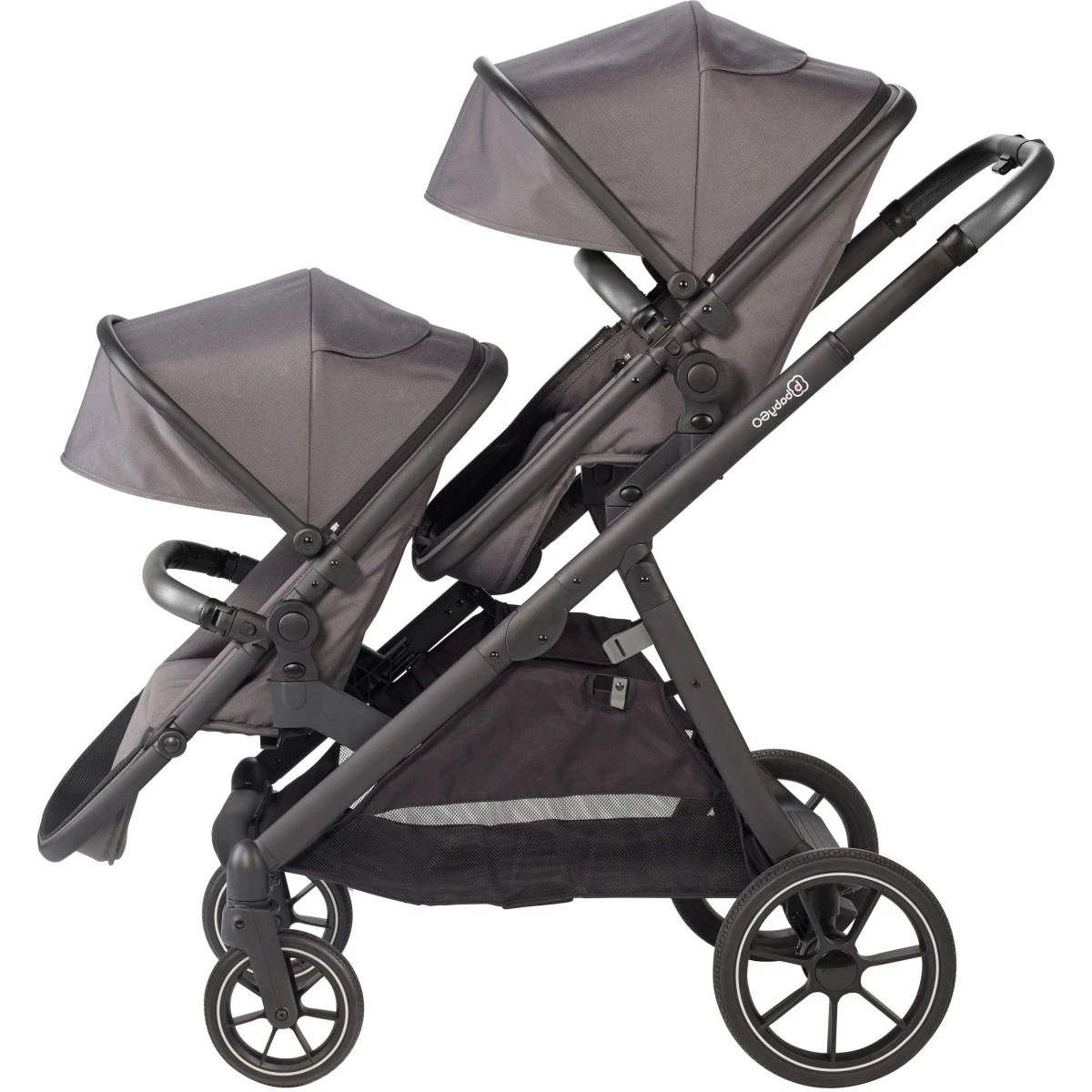 Babygo Duo Mega Grey Tandem Kinderwagen Incl. 2 Autostoelen 78001 9 Babygo Duo Mega Grey Tandem Kinderwagen Incl. 2 Autostoelen 78001 - Afbeelding 7