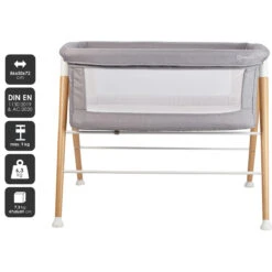 Babygo Goodnight Grey Wieg 4361 -Bekend Babyartikelen Winkel babygo goodnight grey wieg aan bed 1
