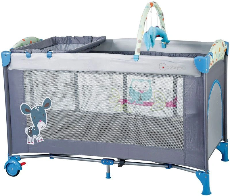 Babygo Sleepwell Blue Campingbed Met Bodemverhoger 4404 3 Babygo Sleepwell Blue Campingbed Met Bodemverhoger 4404