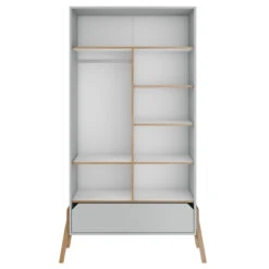 Bellamy Lotta Grey Babykamer: Ledikant/Juniorbed, Commode En 2-Deurskast -Bekend Babyartikelen Winkel bellamy lotta grey 2 deurskast loszsz2d 2 1