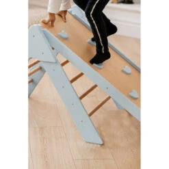 Luna Toys Blauw Houten Klimrek Met Glijbaan LU-36967 -Bekend Babyartikelen Winkel blue 6