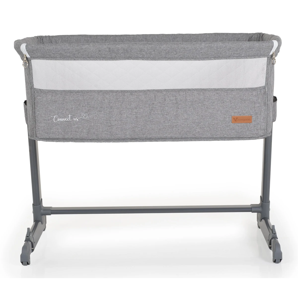 Cangaroo Connect Us Grey Wieg Aan Bed 4 Cangaroo Connect Us Grey Wieg Aan Bed - Afbeelding 2