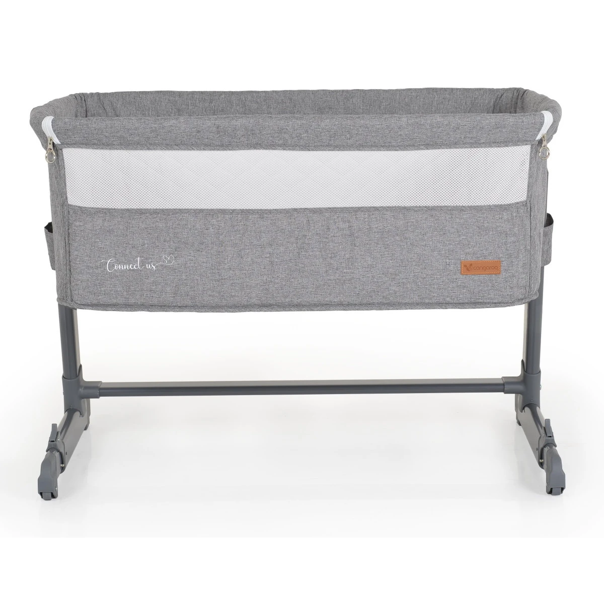 Cangaroo Connect Us Grey Wieg Aan Bed 5 Cangaroo Connect Us Grey Wieg Aan Bed - Afbeelding 3