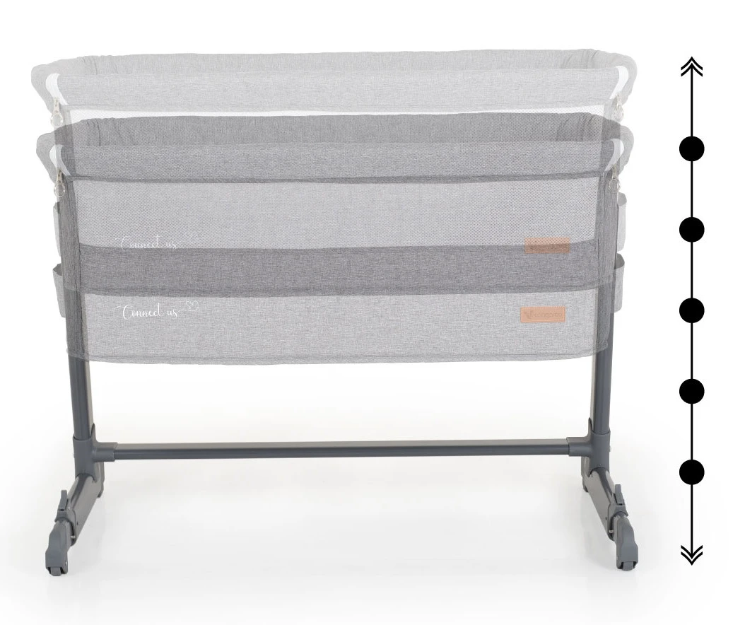Cangaroo Connect Us Grey Wieg Aan Bed 10 Cangaroo Connect Us Grey Wieg Aan Bed - Afbeelding 8