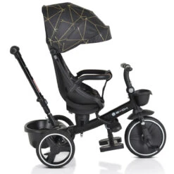 Cangaroo Fusion Black Driewieler Met Duwstang 110337 -Bekend Babyartikelen Winkel cangaroo fusion black driewieler met duwstang 110337 5