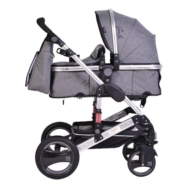Cangaroo Gala Dark Grey/Silver 3-in-1 Combi Kinderwagen Incl. Autostoel. - Afbeelding 3