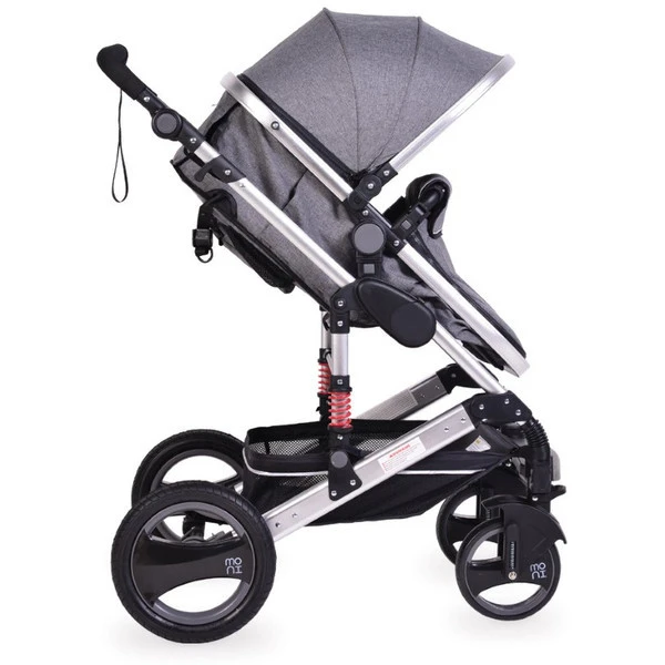 Cangaroo Gala Dark Grey/Silver 3-in-1 Combi Kinderwagen Incl. Autostoel. - Afbeelding 7