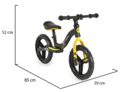 Cangaroo Kiddy Zwart/Geel Loopfiets 109567 -Bekend Babyartikelen Winkel cangaroo kiddy zwart geel loopfiets 109567 4