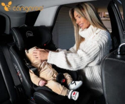 Cangaroo Pilot Light Grey Leather SPS Isofix 360° 0-36 Kg Autostoel Met Zonnekap -Bekend Babyartikelen Winkel cangaroo pilot isofix 360 autostoel 0 36 kg 3