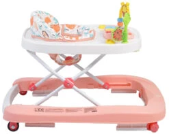 Cangaroo Walker Zoo Pink Loopstoeltje 107480 -Bekend Babyartikelen Winkel cangaroo walker zoo pink 2 in 1 loopstoeltje 1