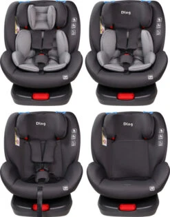 Ding Cruz Dark Grey 360° Isofix Autostoel 0-36kg DI-101920 -Bekend Babyartikelen Winkel di 101920 ding cruz dark grey 4options
