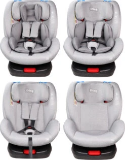 Ding Cruz Light Grey 360° Isofix Autostoel 0-36kg DI-101921 -Bekend Babyartikelen Winkel di 101921 ding cruz light grey 4options