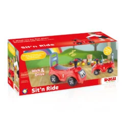 Dolu Sit 'n Ride Rood/Zwart Loopauto 8020 -Bekend Babyartikelen Winkel dolu sit n ride rood zwart loopauto 8020 verpakking
