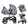 Cangaroo Gala Dark Grey/Silver 3-in-1 Combi Kinderwagen Incl. Autostoel. -Bekend Babyartikelen Winkel gala 1 1