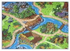 Kids Corner Playcity/Dino 95x113 Cm Omkeerbaar Vloerkleed En Speelmat -Bekend Babyartikelen Winkel kids corner playcity dino 95x113 cm omkeerbaar vloerkleed en speelmat 3 1