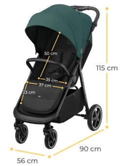 Kinderkraft Route Platinum Grey Wandelwagen KSROUT00GRY0000 -Bekend Babyartikelen Winkel kinderkraft route emerald green wandelwagen ksrout00gre0000 9