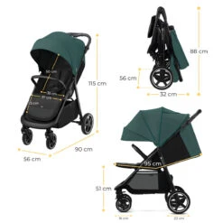 Kinderkraft Route Platinum Grey Wandelwagen KSROUT00GRY0000 -Bekend Babyartikelen Winkel kinderkraft route wandelwagen 26