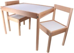Kukka Wooden Set Tafel Met Stoeltjes KWS100 -Bekend Babyartikelen Winkel kukka houten tafel met stoeltjes wks100 2 1