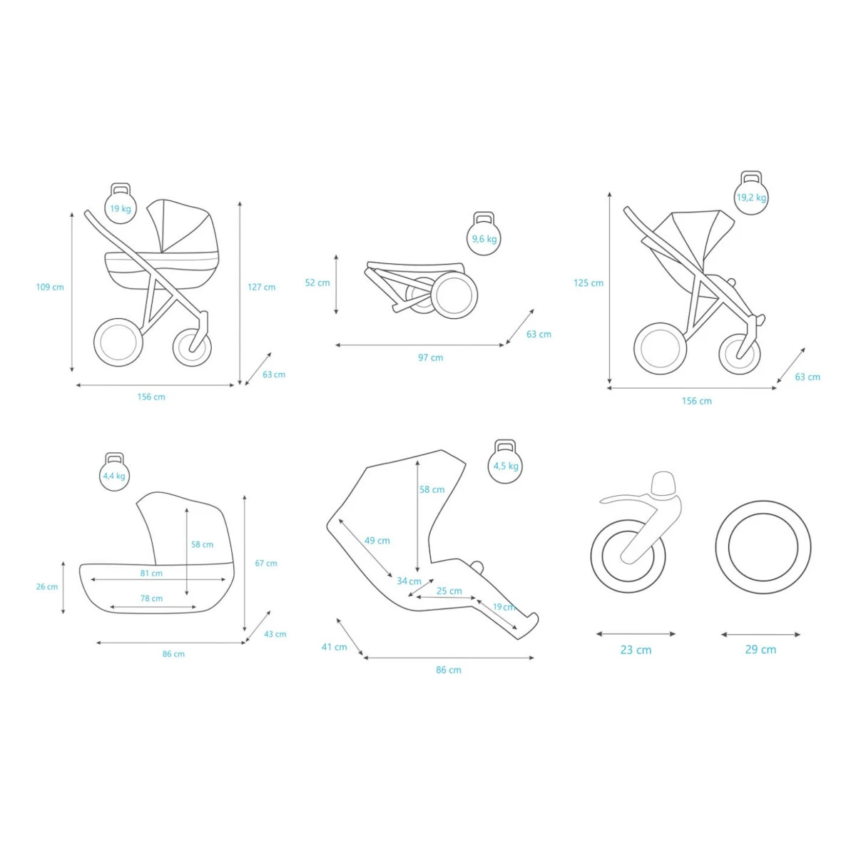 Kunert Booster Black Graphite Tandem Duowagen BO-03-BLACK 22 Kunert Booster Black Graphite Tandem Duowagen BO-03-BLACK - Afbeelding 20