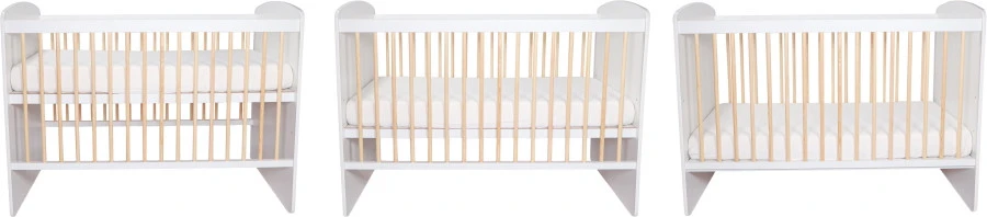 MamaLoes Ledikant Karolina Wit 60 X 120 Cm 4 MamaLoes Ledikant Karolina Wit 60 X 120 Cm - Afbeelding 2