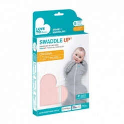 Love To Dream Swaddle Up 1.0 Dusty Pink Small 3-6 Kg Inbakerslaapzak L1001001DPKS -Bekend Babyartikelen Winkel love to dream swaddle up 1.0 verpakking