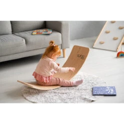 Luna Toys Houten Balansbord Met Zwart Vilt LU-36998 -Bekend Babyartikelen Winkel luna toys houten balansbord sfeer 3
