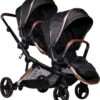 Ding Amigo Black/Rose Tandem Duowagen DI-191706 2 Ding Amigo Black/Rose Tandem Duowagen DI-191706 -Bekend Babyartikelen Winkel mamaloes ding amigo rosegoud 0001