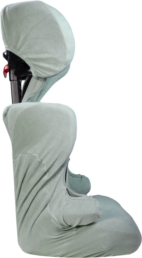 MamaLoes Badstof Stone Green Groep 2/3 Autostoelhoes ML6487 4 MamaLoes Badstof Stone Green Groep 2/3 Autostoelhoes ML6487 - Afbeelding 2