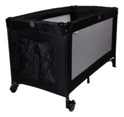 Ding Deluxe Black Campingbedje Incl. Bodemverhoger -Bekend Babyartikelen Winkel mamaloes ding deluxe black campingbedje incl. bodemverhoger 2