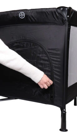 Ding Deluxe Black Campingbedje Incl. Bodemverhoger -Bekend Babyartikelen Winkel mamaloes ding deluxe black campingbedje incl. bodemverhoger 7