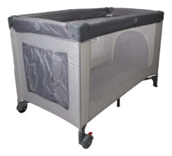 Ding Deluxe Grey Campingbedje Incl. Bodemverhoger -Bekend Babyartikelen Winkel mamaloes ding deluxe grey campingbedje incl. bodemverhoger 2