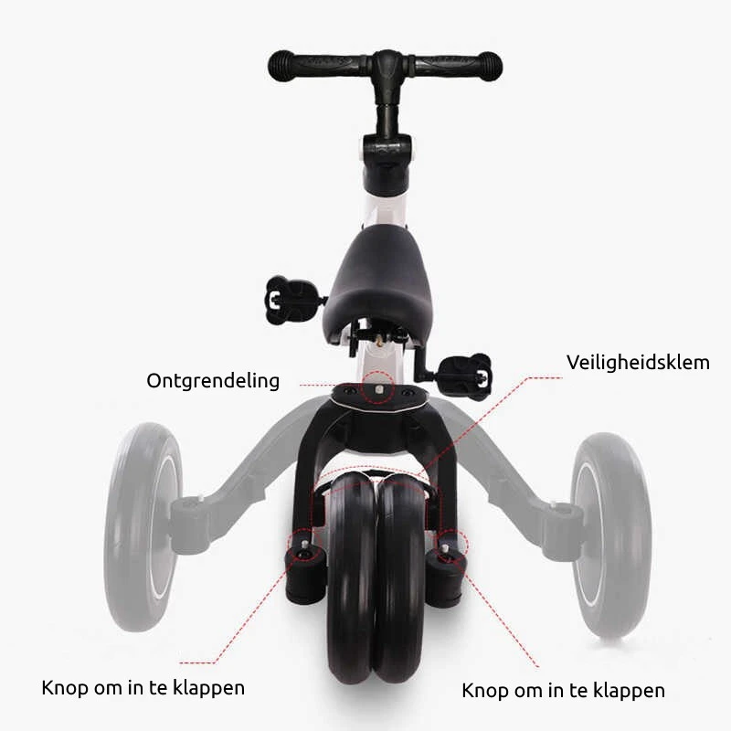 Eco Toys Wit 4-in-1 Loopfiets HC492494 8 Eco Toys Wit 4-in-1 Loopfiets HC492494 - Afbeelding 6