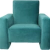 Ding Jamie Velvet Petrol Kinderfauteuil DI-34205 -Bekend Babyartikelen Winkel mamaloes kinderfauteuil velvet turquoise 01k