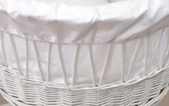 MamaLoes Rotan Wit Baby Wiegje 66755 -Bekend Babyartikelen Winkel mamaloes rotan wit baby wiegje 2