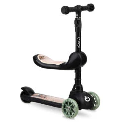 Momi Kiuru Black 2-in-1 Step/Loopfiets HUBA00035 -Bekend Babyartikelen Winkel momi kiuru black 2 in 1 step loopfiets huba00035 2
