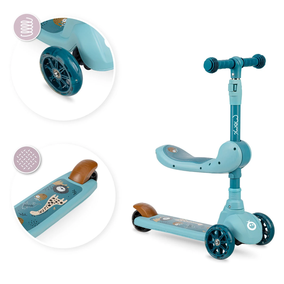 Momi Kiuru Blue 2-in-1 Step/Loopfiets HUBA00036 11 Momi Kiuru Blue 2-in-1 Step/Loopfiets HUBA00036 - Afbeelding 9