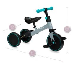 Momi Loris Grey/Turquoise 4-in-1 Ride-On Loopfiets ROBI00041 -Bekend Babyartikelen Winkel momi loris grey turquoise 4 in 1 ride on loopfiets robi00041 10