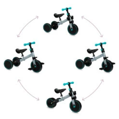 Momi Loris Grey/Turquoise 4-in-1 Ride-On Loopfiets ROBI00041 -Bekend Babyartikelen Winkel momi loris grey turquoise 4 in 1 ride on loopfiets robi00041 9