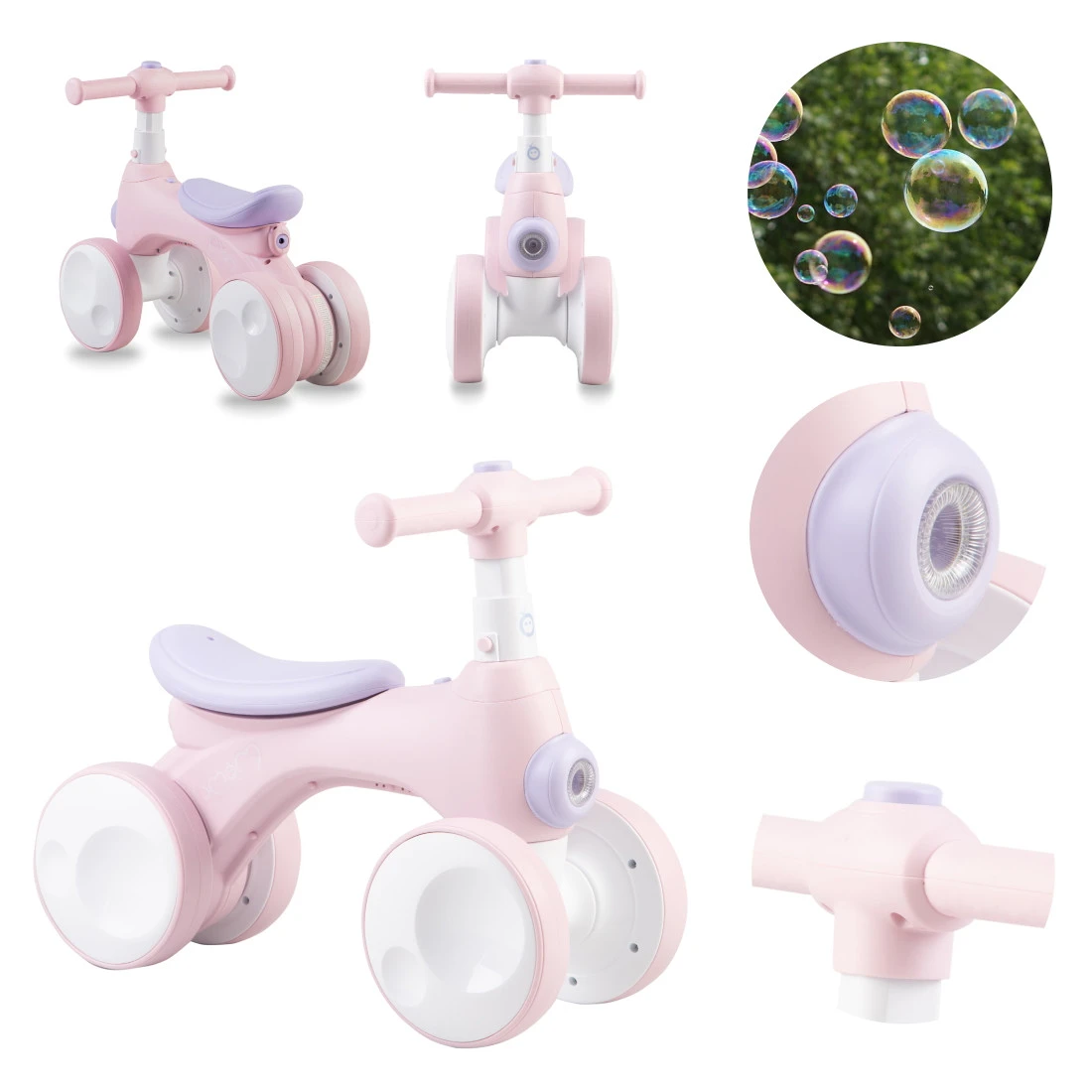 Momi Tobis Pink Ride-On Bubbles Loopfiets ROBI00042 11 Momi Tobis Pink Ride-On Bubbles Loopfiets ROBI00042 - Afbeelding 9