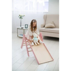Luna Toys Roze Houten Klimrek Met Glijbaan LU-36974 17 Luna Toys Roze Houten Klimrek Met Glijbaan LU-36974 -Bekend Babyartikelen Winkel pink 4