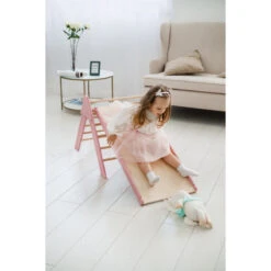 Luna Toys Roze Houten Klimrek Met Glijbaan LU-36974 15 Luna Toys Roze Houten Klimrek Met Glijbaan LU-36974 -Bekend Babyartikelen Winkel pink 6