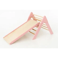 Luna Toys Roze Houten Klimrek Met Glijbaan LU-36974 13 Luna Toys Roze Houten Klimrek Met Glijbaan LU-36974 -Bekend Babyartikelen Winkel pink pikler new 1